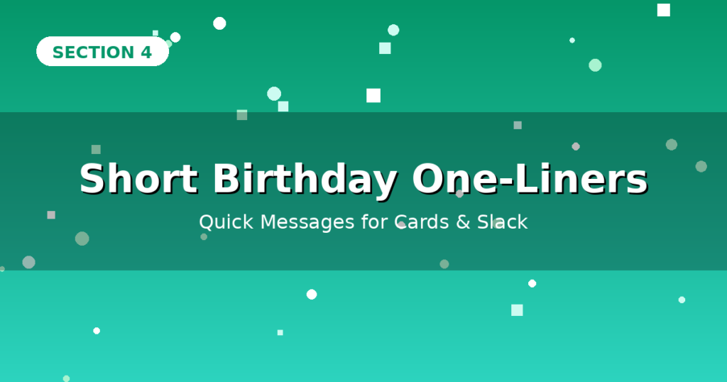 100+ Birthday Wishes for Colleagues & Coworkers (2026) Short birthday one-liners for cards and Slack messages banner