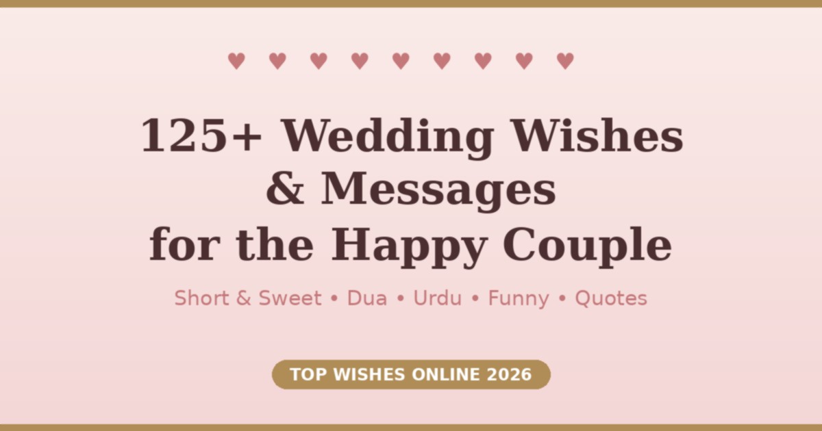 125+ wedding wishes and messages for the happy couple with dua and Urdu greetings