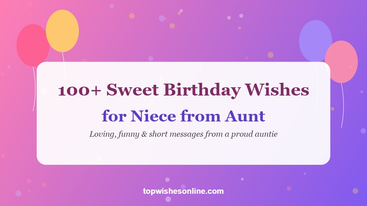 Sweet birthday wishes for niece from aunt featured image