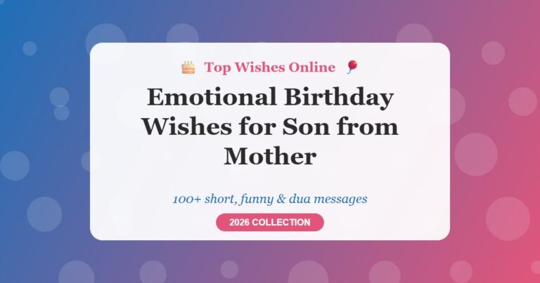Emotional birthday wishes for son from mother with cake and balloons