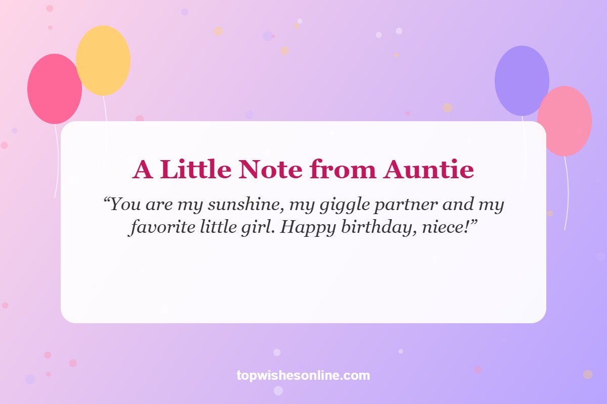 100+ Sweet Birthday Wishes for Niece from Aunt (2026) Happy birthday niece card message from loving aunt