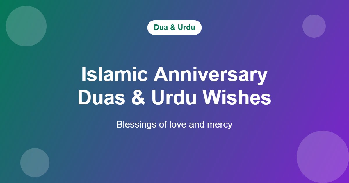 Islamic anniversary duas and Urdu wishes