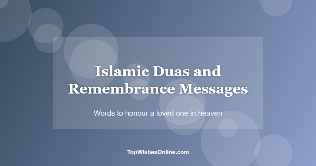 Islamic Duas and Remembrance Messages card